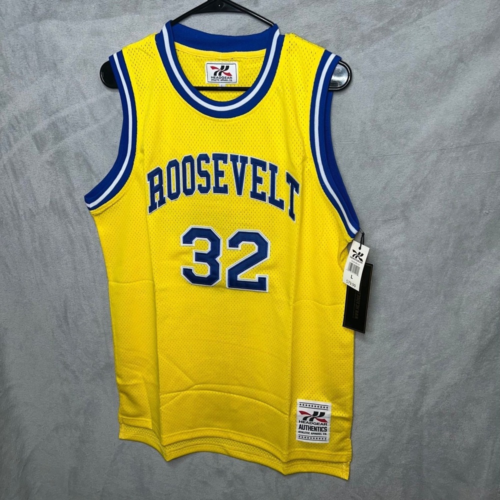 Headgear Julius Erving Roosevelt High School Jersey Mens Large Yellow 32 Stitch